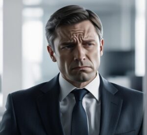 manager consultant qui fait la tête