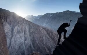 un escaladeur c'est comme un entrepreneur sur une montagne