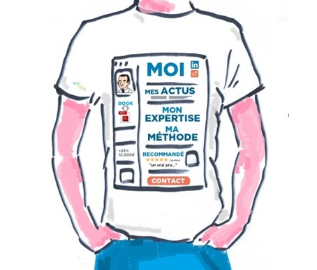 personal branding sur un tee shirt freelance