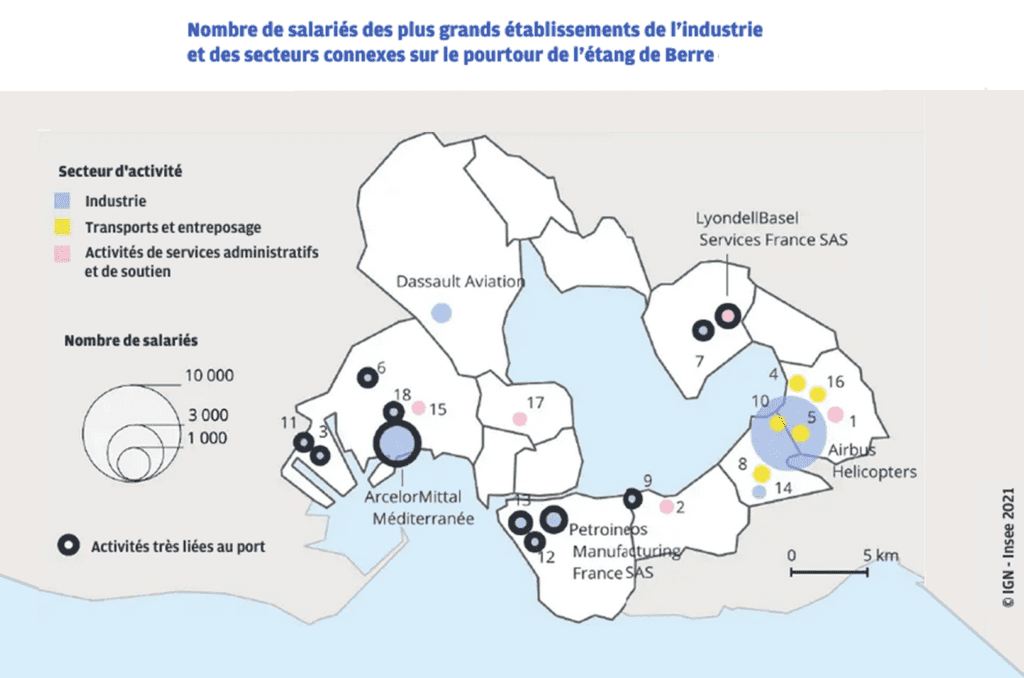 carte emploi autour etang de berre