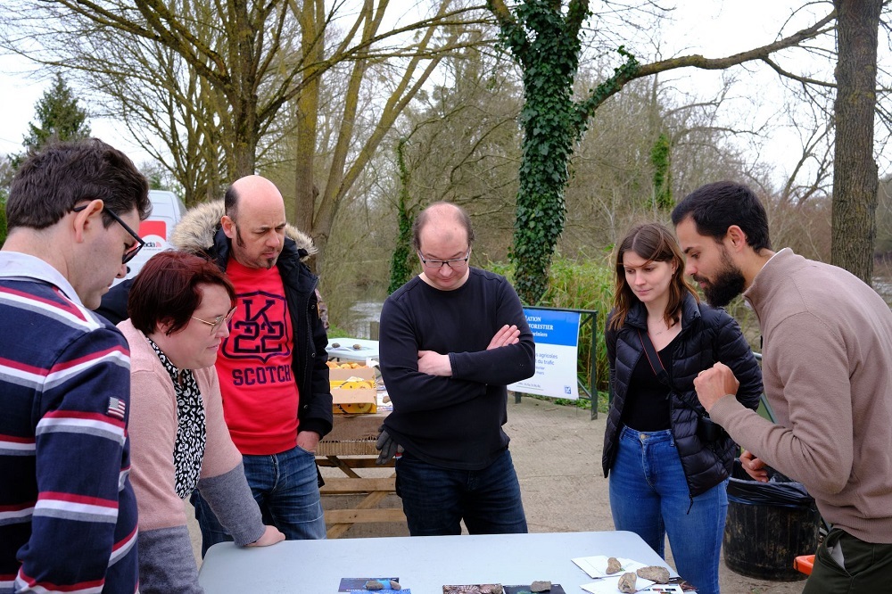 François Loubignac (RH Solutions Boulogne-Billancourt), Céline Romain (RH Solutions Seine et Marne) et 2 consultants du réseau à Chelles