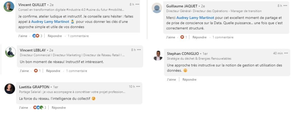 liste d'avis issus de Linkedin