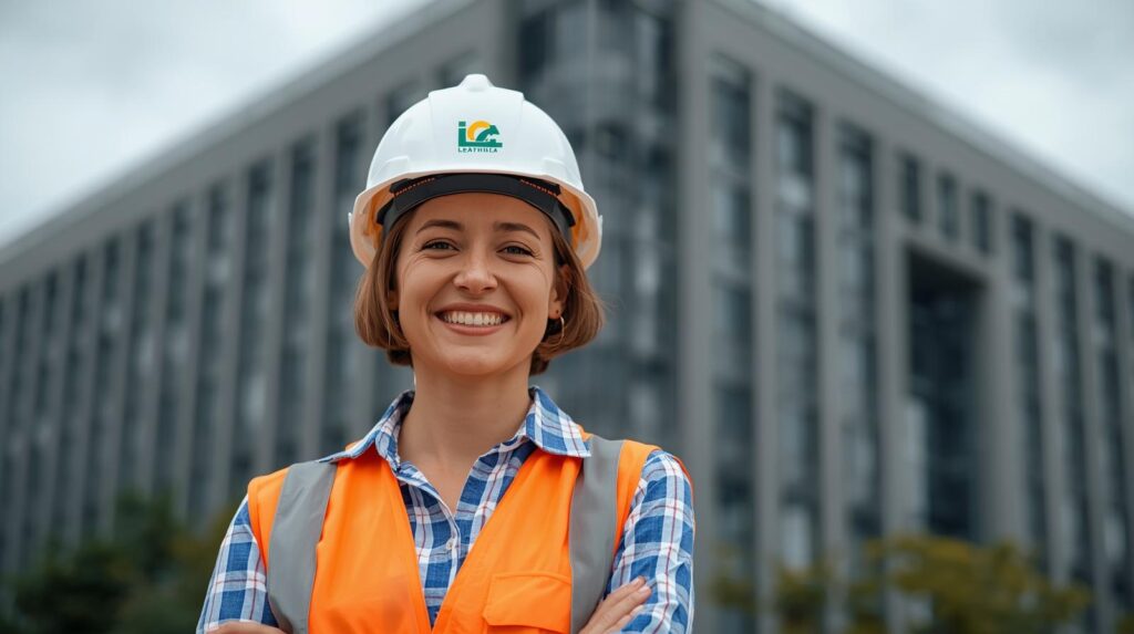 femme avec un casque qualite