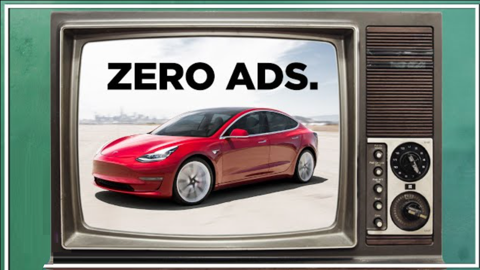 voiture tesla en pub
